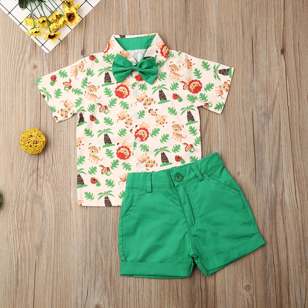 New Summer 2Pcs Toddler Kids Baby Boy Gentleman Formal Suit Lions Tee Shirt Short Pants Formal Costume Children Boy Clothing
New Summer 2Pcs Toddler Kids Baby Boy Gentleman Formal Suit Lions Tee Shirt Short Pants Formal Costume Children Boy Clothing
