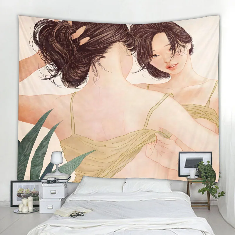 Character art illustration tapestry girl room decoration wall hanging hippie bohemian home decor bed sheet sofa cushion
Character art illustration tapestry girl room decoration wall hanging hippie bohemian home decor bed sheet sofa cushion