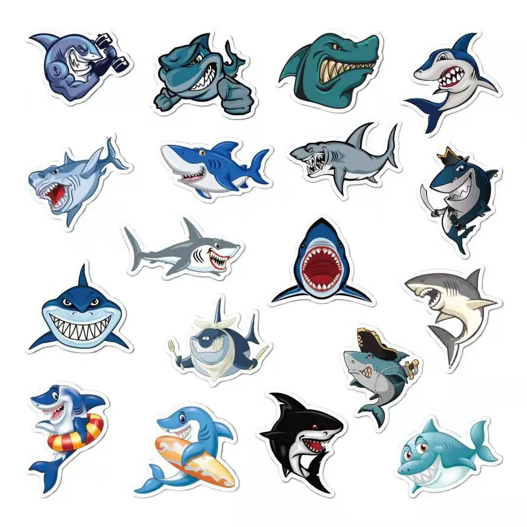 50 no repeat shark cartoon graffiti stickers suitcase children skateboard refrigerator waterproof stickers
50 no repeat shark cartoon graffiti stickers suitcase children skateboard refrigerator waterproof stickers
