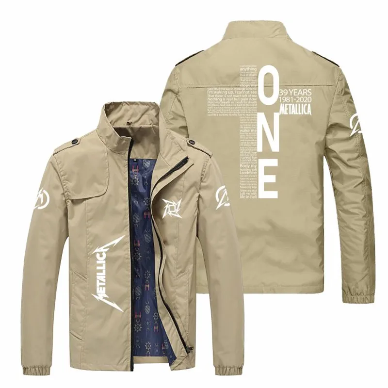 Spring and autumn men's jacket casual Korean version of the trend loose 2021 new men's stand-up collar jacket jacket English ONE 
Spring and autumn men's jacket casual Korean version of the trend loose 2021 new men's stand-up collar jacket jacket English ONE
