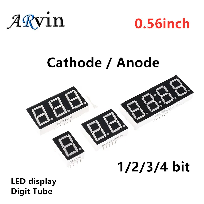 5pcs Digital tube Common Anode Common Cathode Red 1 2 3 4 Bit digital Tube 0.56 inch Red LED Display 7 segment
5pcs Digital tube Common Anode Common Cathode Red 1 2 3 4 Bit digital Tube 0.56 inch Red LED Display 7 segment