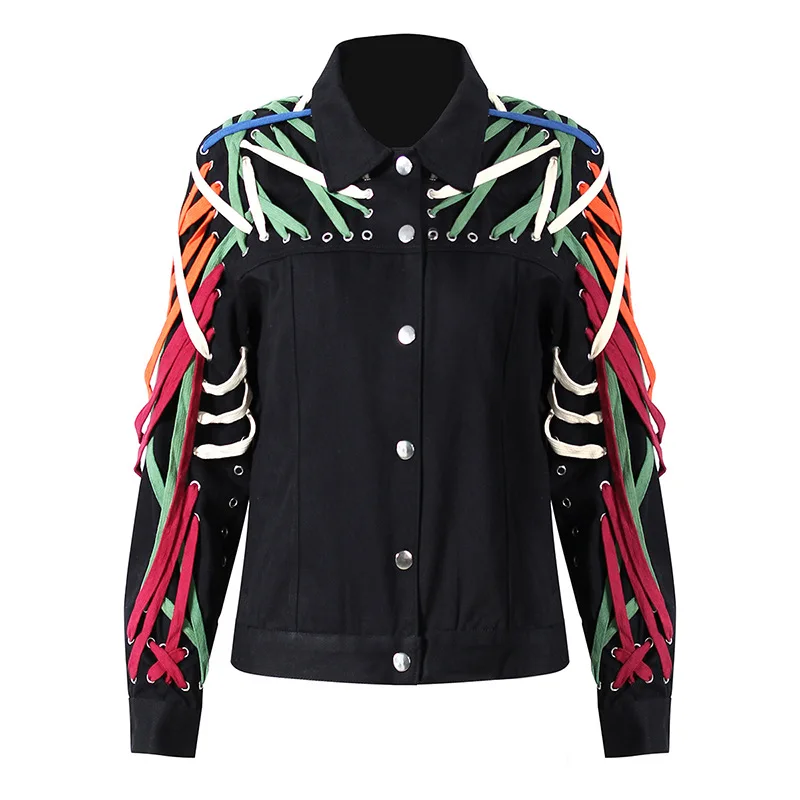 2021 New Bandage Jacket Fashion Personality Street Tops Vintage Lapel Long Sleeve All-match Female Cool Coat Dd87
2021 New Bandage Jacket Fashion Personality Street Tops Vintage Lapel Long Sleeve All-match Female Cool Coat Dd87