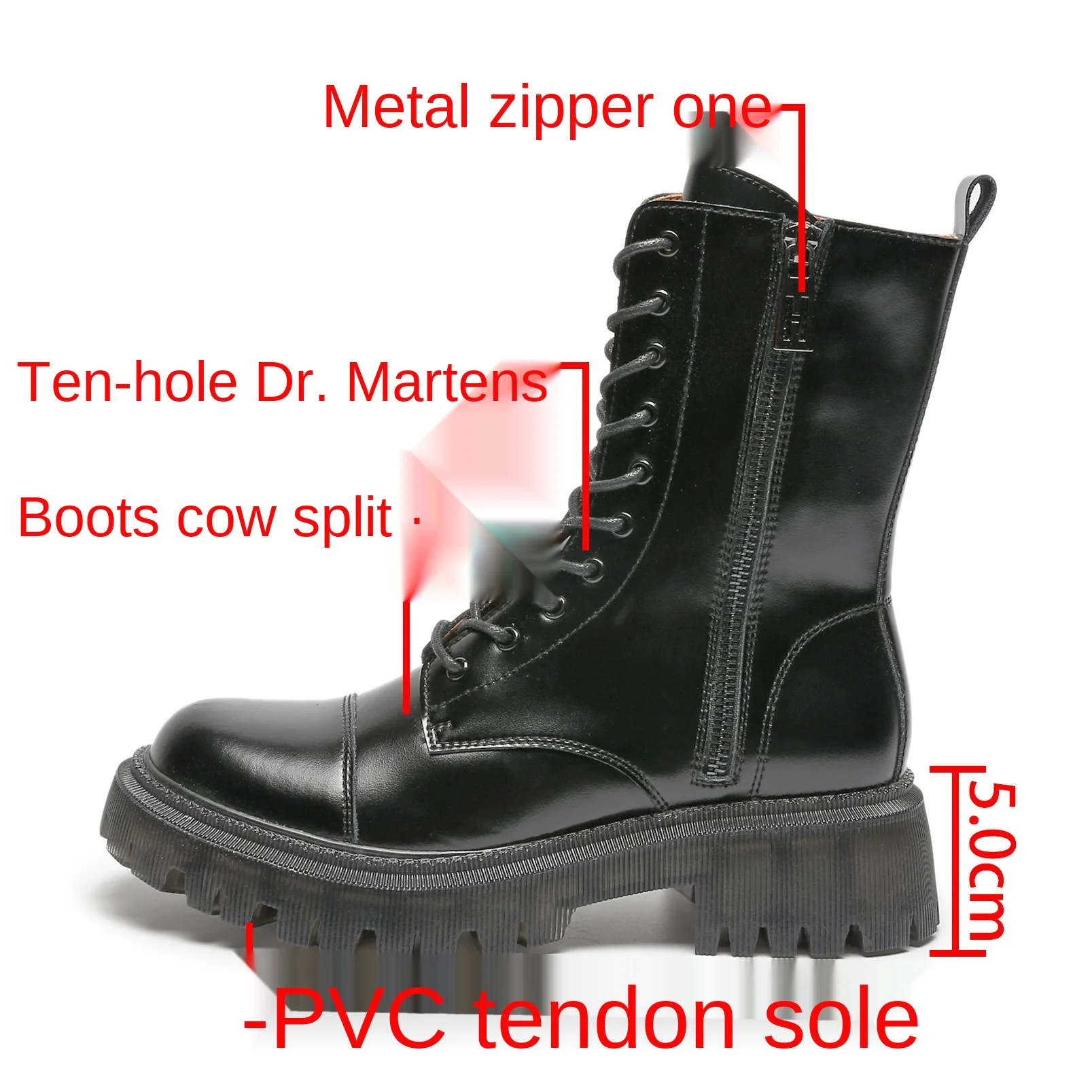2020 fashion cool cow genuine leather platform high heel 5cm boots women side zip black spring/autumn Motorcycle boots female
2020 fashion cool cow genuine leather platform high heel 5cm boots women side zip black spring/autumn Motorcycle boots female
