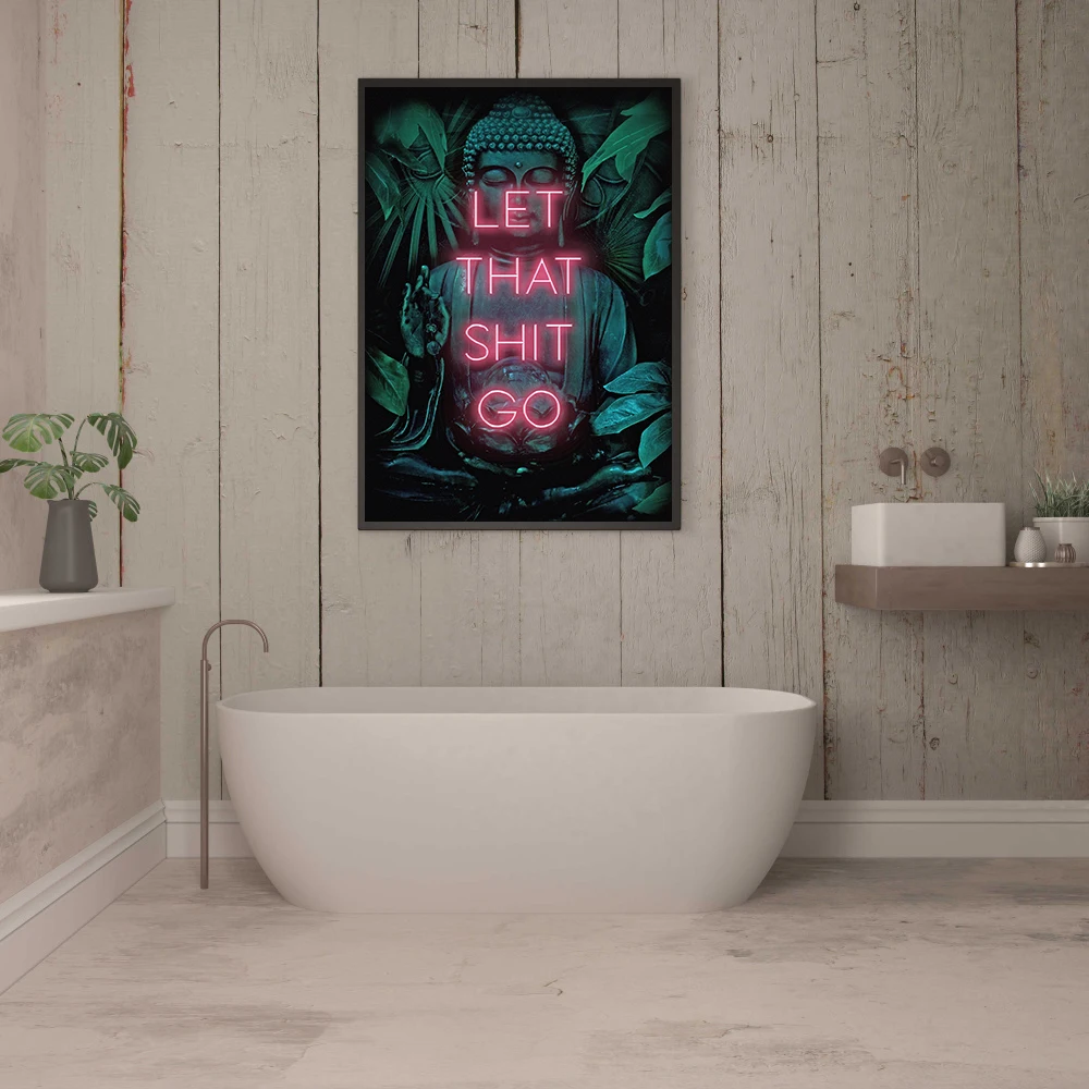 Забавный знак для ванной холст принты и постер цитата Искусство комнаты
