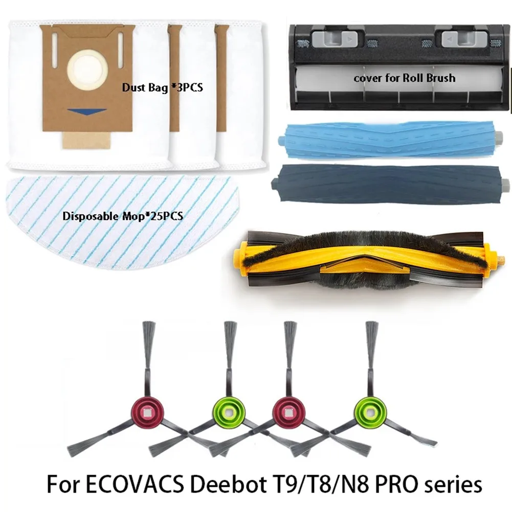 Rubber Roller Main Brush Side Brush Mop Cloth For ECOVACS Deebot T9 AIVI Vacuum Cleaner Spare Part
Rubber Roller Main Brush Side Brush Mop Cloth For ECOVACS Deebot T9 AIVI Vacuum Cleaner Spare Part