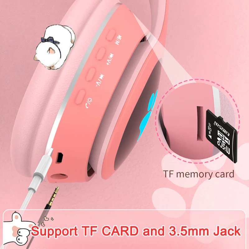Cat Ear Headphone Bluetooth Headset V5.0 Microphone Flashing Wireless Earbuds Foldable TF Card Game Stereo Kids Wired Earphone
Cat Ear Headphone Bluetooth Headset V5.0 Microphone Flashing Wireless Earbuds Foldable TF Card Game Stereo Kids Wired Earphone