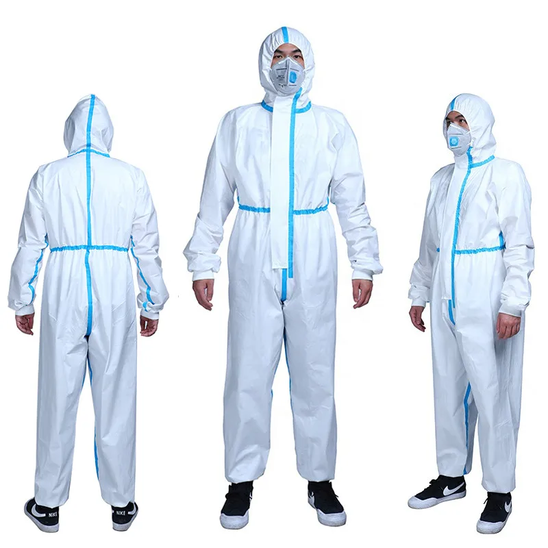 Профессиональный костюм PPE одноразовый Hazmat Антивирусная защитная одежда