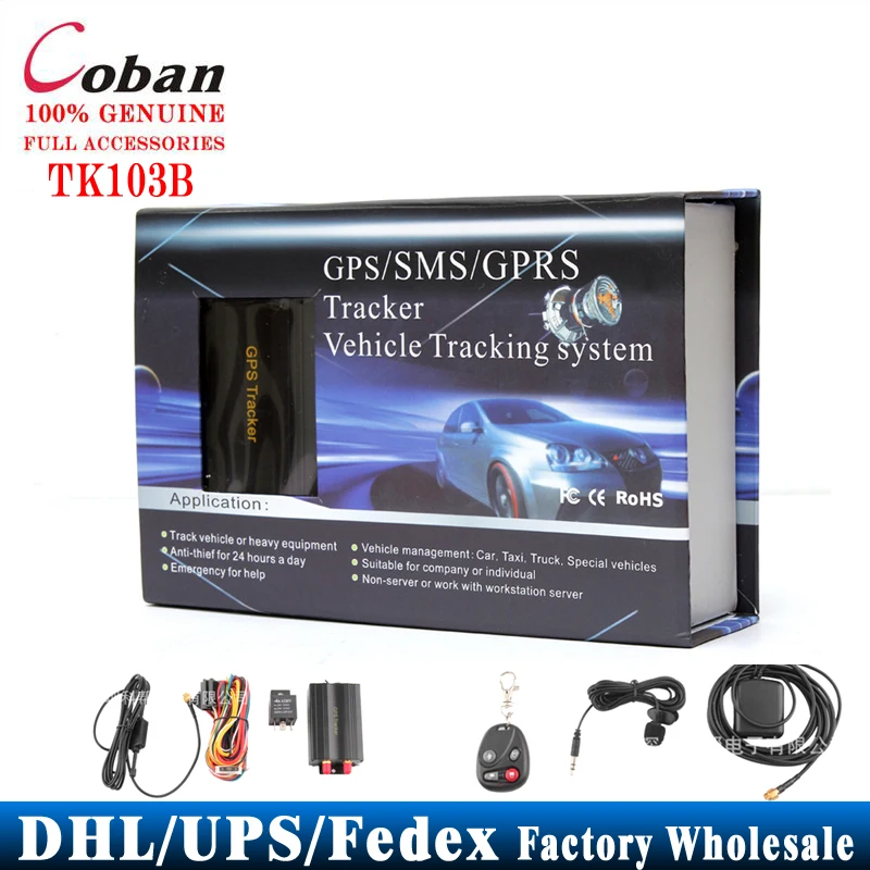 20Pcs/Lot Factory Price Vehicle Car GPS SMS GPRS Tracker Real Time Tracking Device Syatem Remote TK103B
20Pcs/Lot Factory Price Vehicle Car GPS SMS GPRS Tracker Real Time Tracking Device Syatem Remote TK103B