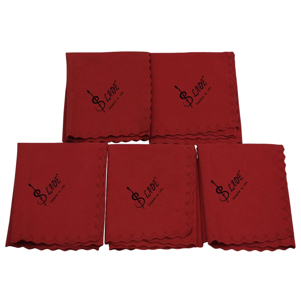 5Pcs Cleaning Cloths Polish Cloth 250x250mm for Guitar Violin Saxophones Cleaner, Wind Red
5Pcs Cleaning Cloths Polish Cloth 250x250mm for Guitar Violin Saxophones Cleaner, Wind Red