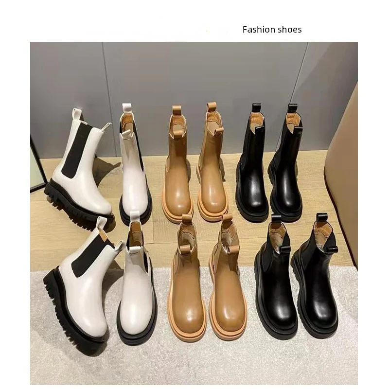 Genuine Leather Fashion Autumn Winter White Boots for Women Platform Chelsea Boot Cowhide Booties Female Black Bootie
Genuine Leather Fashion Autumn Winter White Boots for Women Platform Chelsea Boot Cowhide Booties Female Black Bootie
