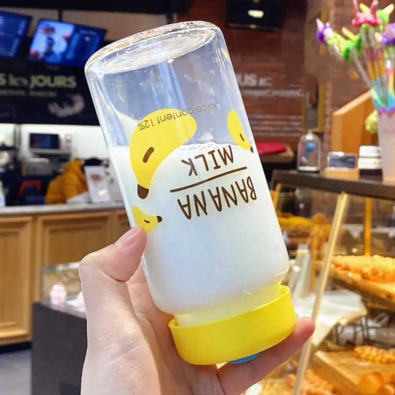 Герметичные бутылки для воды Kawaii бутылка из прозрачного стекла с рисунком
