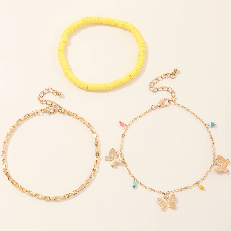 3pcs/set Fashion Yellow Bead Butterfly Anklet Set Bracelet Boho Beach Anklet for Women Sandals Foot Bracelet Female Jewelry Gift
3pcs/set Fashion Yellow Bead Butterfly Anklet Set Bracelet Boho Beach Anklet for Women Sandals Foot Bracelet Female Jewelry Gift