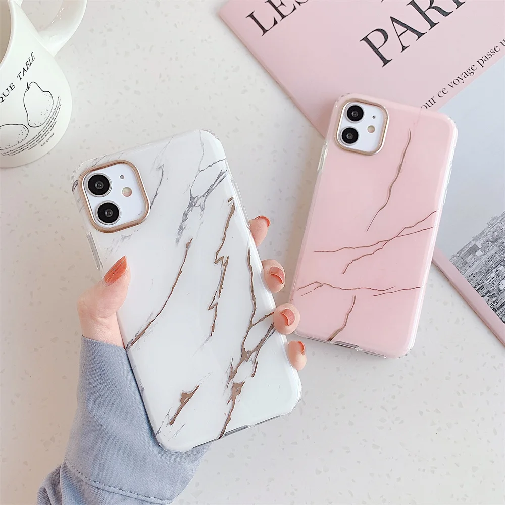 Fashion Soild White Pink Marble Phone Case For iPhone 11 12 Pro X XR XS Max SE2020 7 8 Plus Shockproof TPU Cover
Fashion Soild White Pink Marble Phone Case For iPhone 11 12 Pro X XR XS Max SE2020 7 8 Plus Shockproof TPU Cover