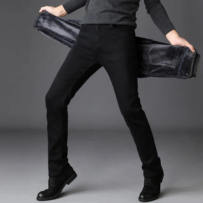 2021 Men'S Black Elasticity Warm Think Winter Jeans Warm Slim Fit Jeans Business Fashion Denim Trousers Casual Male Clothes Hot
2021 Men'S Black Elasticity Warm Think Winter Jeans Warm Slim Fit Jeans Business Fashion Denim Trousers Casual Male Clothes Hot