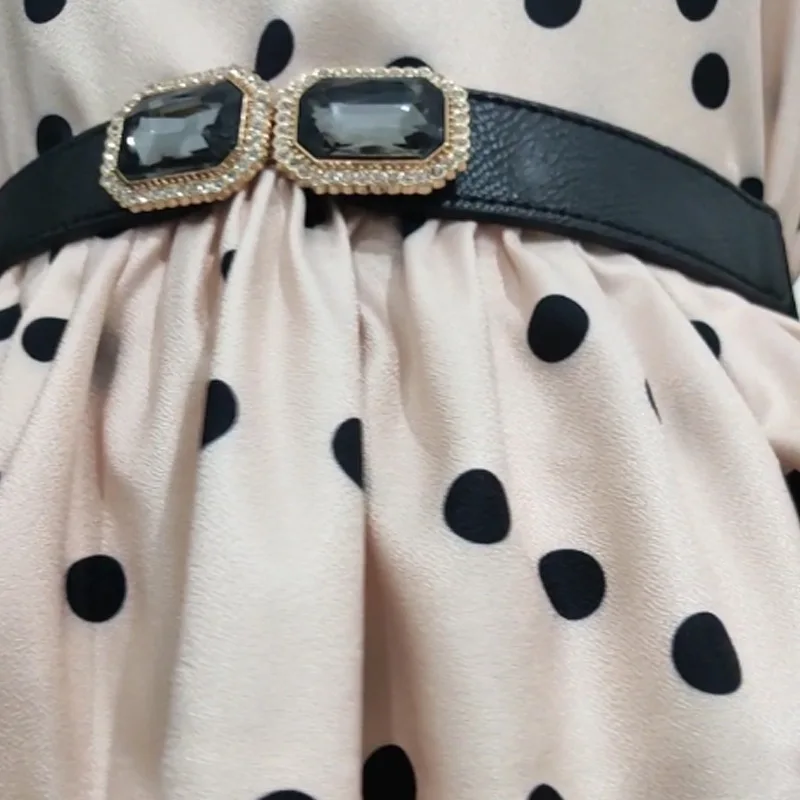 Wave Point Dress Women Office Spring Autumn Polka Dot Print Dress A Line Slim Long Sleeve Party Dresses Khaki Vestido with Belt
Wave Point Dress Women Office Spring Autumn Polka Dot Print Dress A Line Slim Long Sleeve Party Dresses Khaki Vestido with Belt