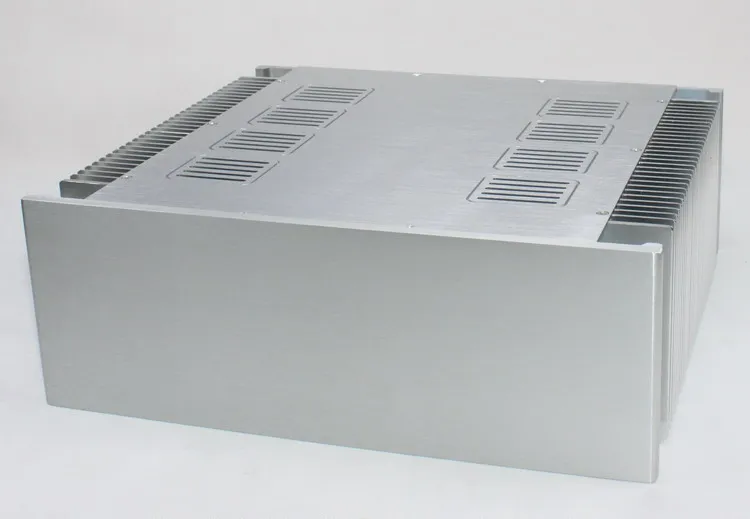 D392 W435 H155 Pure Rear Chassis Class A Power Amplifier Luxury Case DIY Aluminum Box Anodizing Hifi Heatsink Hi End Enclosure 
D392 W435 H155 Pure Rear Chassis Class A Power Amplifier Luxury Case DIY Aluminum Box Anodizing Hifi Heatsink Hi End Enclosure