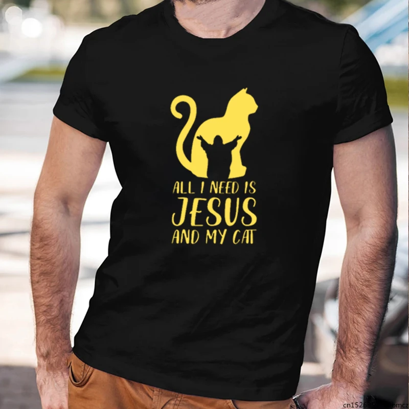 All I Need Is Jesus and My Cat TShirt men Cute pattern Harajuku Streetwear Lycra Tees Male Jesus Christian
All I Need Is Jesus and My Cat TShirt men Cute pattern Harajuku Streetwear Lycra Tees Male Jesus Christian