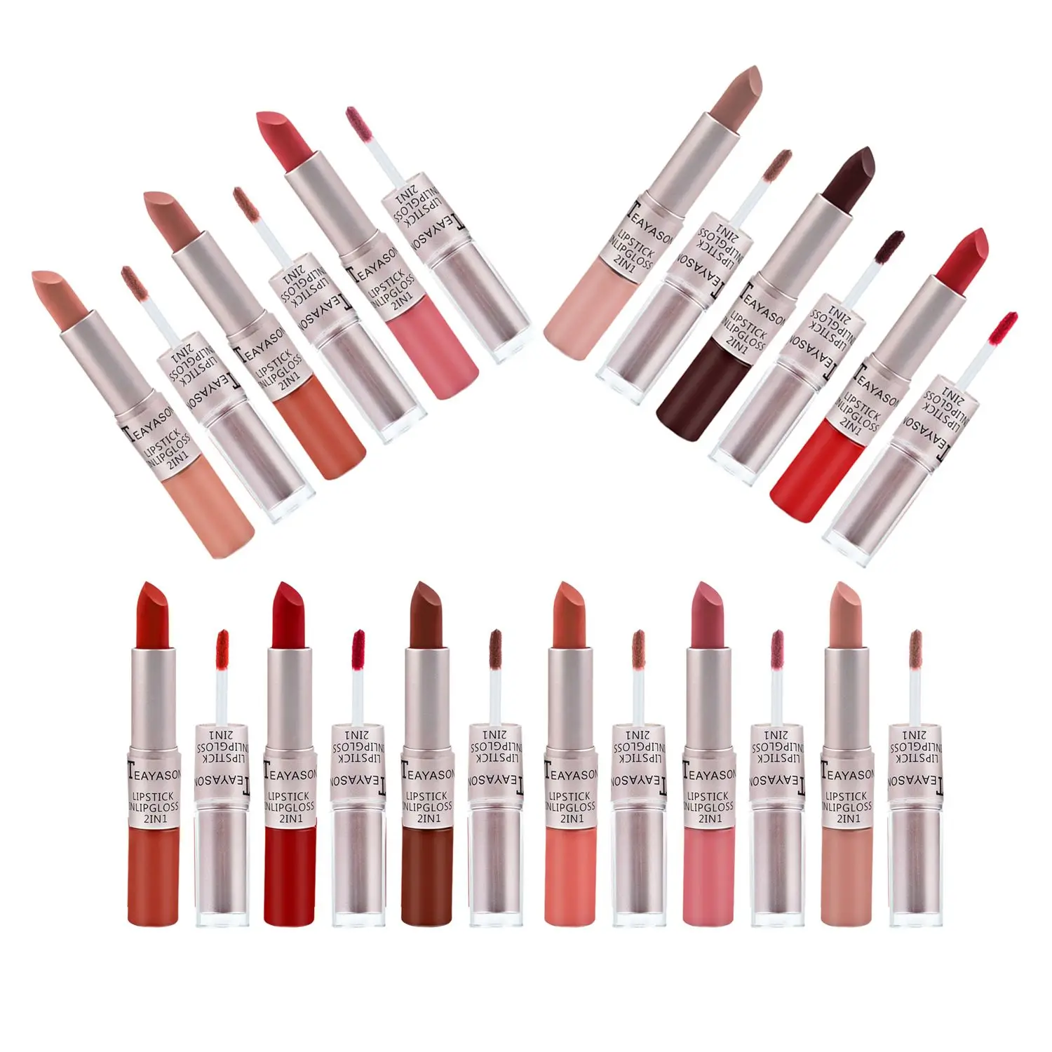 Hot Women Beauty 2 In 1 Face Makeup Lipstick Non Stick Cup Double Head Matte 
Hot Women Beauty 2 In 1 Face Makeup Lipstick Non Stick Cup Double Head Matte