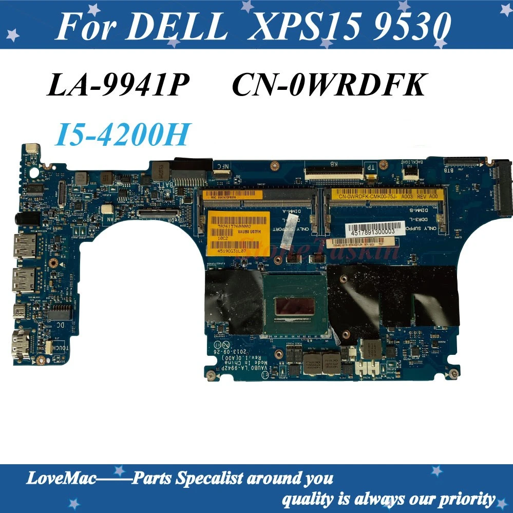 Материнская плата для ноутбука Dell XPS15 9530 высокое качество флэш-память 0WRDFK SR15G
