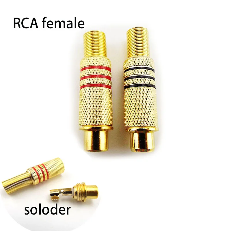 4pcs 10pcs Gold RCA Male female Connector plug Connectors adapter solder type for Audio Cable Plug Adapter Video CCTV camera |