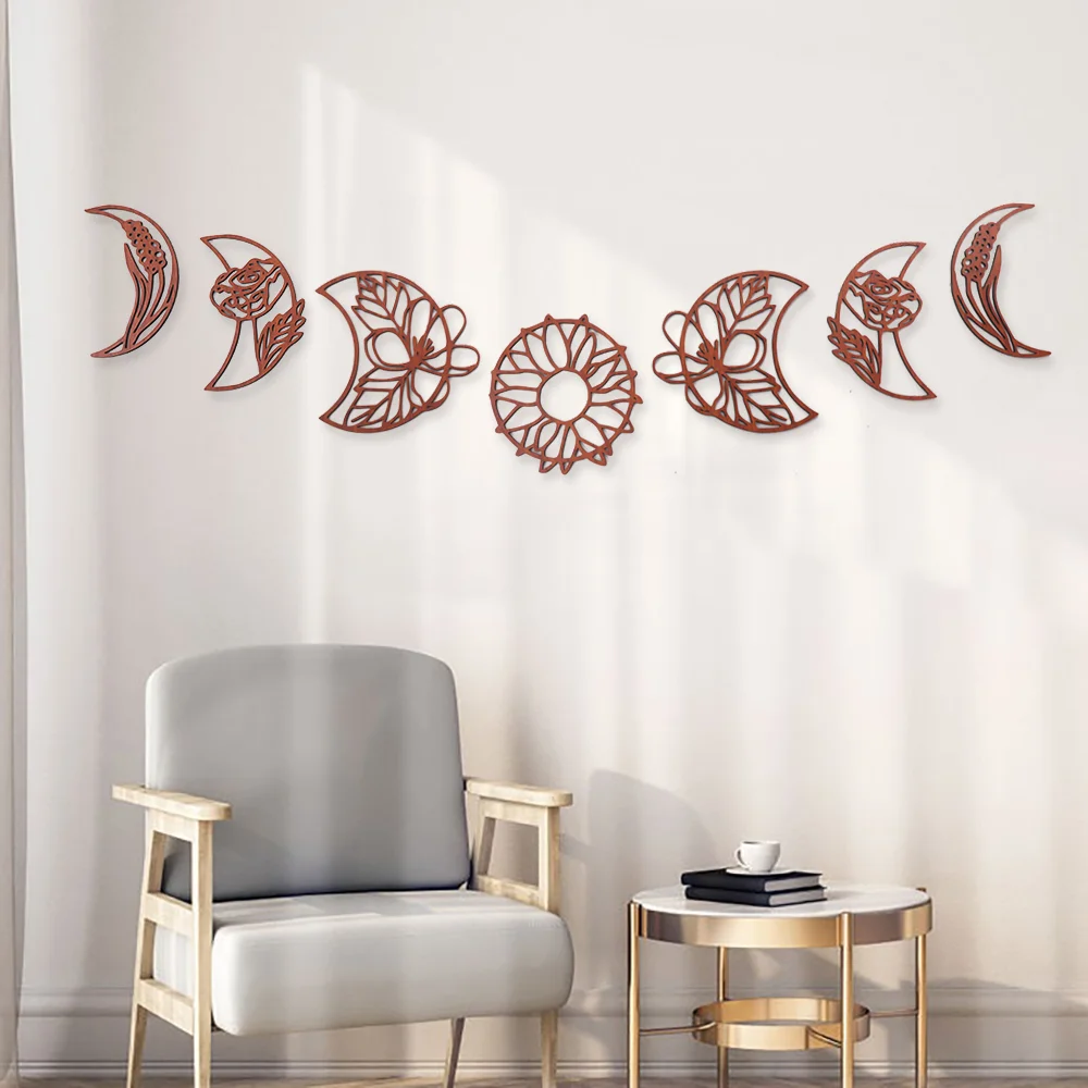 7 in 1 Wood Flower Moon Wall Sign Art Modern Nature Boho Wooden Wall Art for Home Office Living Room Bedroom 3D Decorative
7 in 1 Wood Flower Moon Wall Sign Art Modern Nature Boho Wooden Wall Art for Home Office Living Room Bedroom 3D Decorative