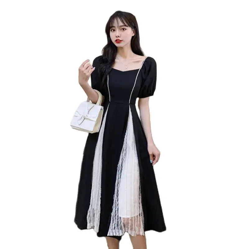 M-4XL high-end temperament design sense waist slim black dress elegant dress 2021 summer fashion women's clothing
M-4XL high-end temperament design sense waist slim black dress elegant dress 2021 summer fashion women's clothing