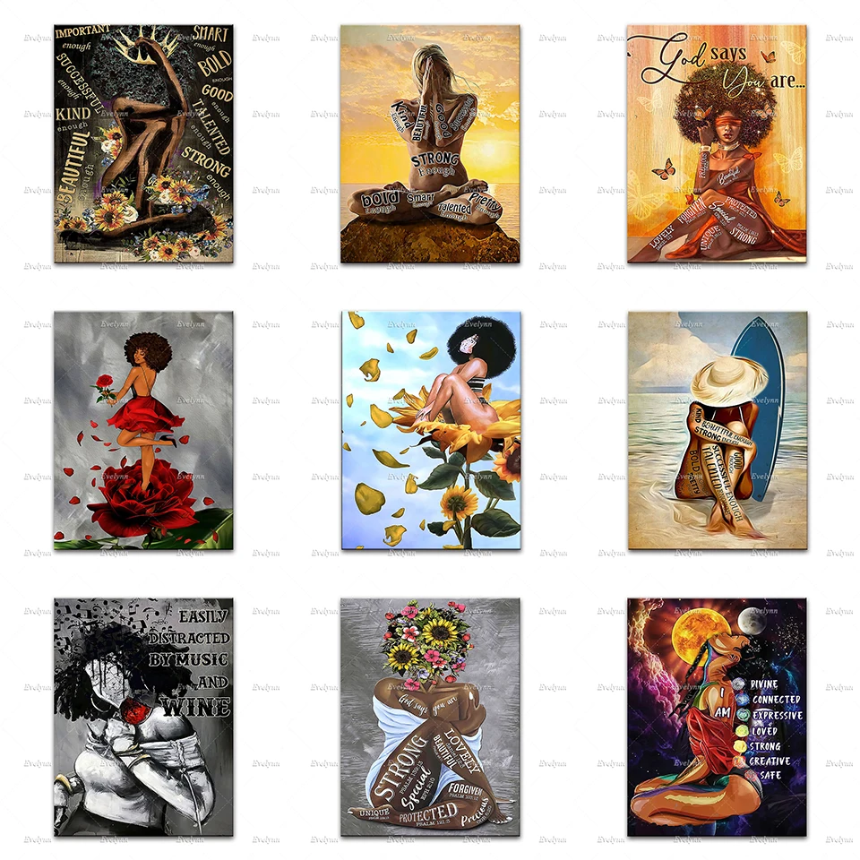 God Says You Are Poster - African American Black Girl Magic Prints, Black Woman Flower Wall Art, Black Queen Home Decor Canvas
God Says You Are Poster - African American Black Girl Magic Prints, Black Woman Flower Wall Art, Black Queen Home Decor Canvas