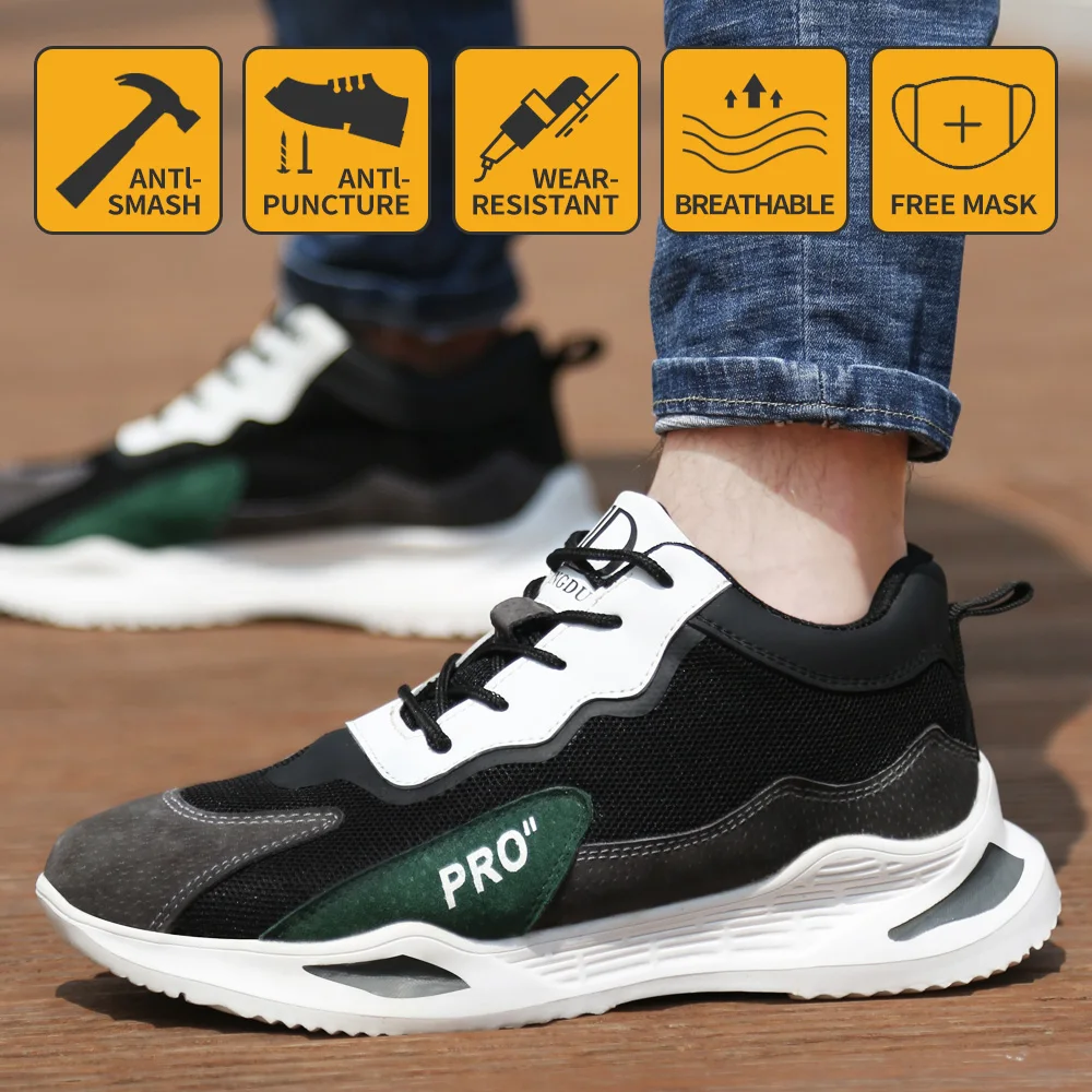 Work Shoes Men Indestructible Puncture-Proof Wearable Breathable Lightweight Safety Shoe Comfortable Construction Sneaker Soft
Work Shoes Men Indestructible Puncture-Proof Wearable Breathable Lightweight Safety Shoe Comfortable Construction Sneaker Soft