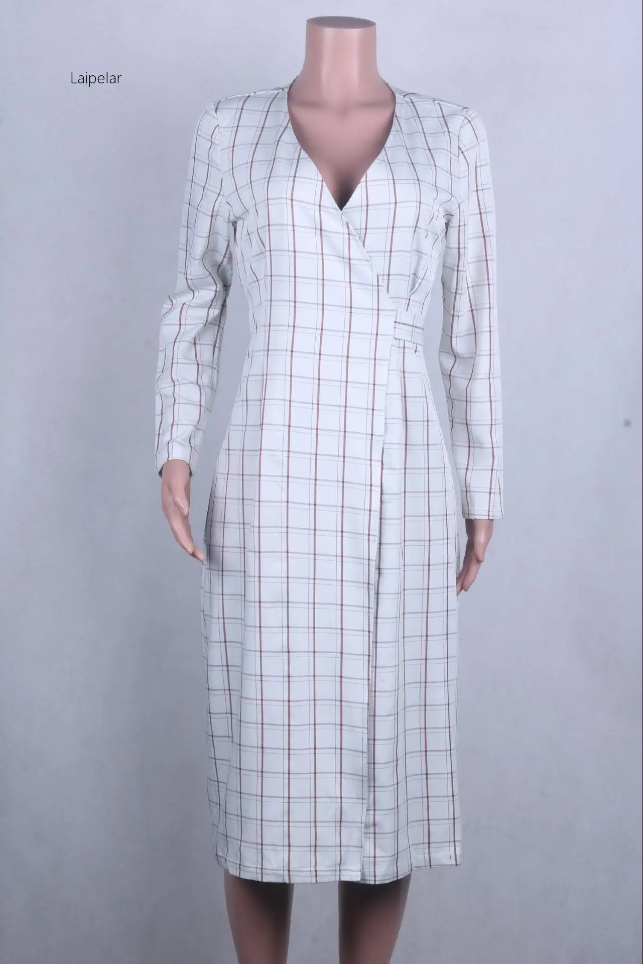 Women Streetwear V-neck Plaid Long Sleeve High Waist Dress Autumn Elegant Print Bandage Mid-calf A-line Dress
Women Streetwear V-neck Plaid Long Sleeve High Waist Dress Autumn Elegant Print Bandage Mid-calf A-line Dress