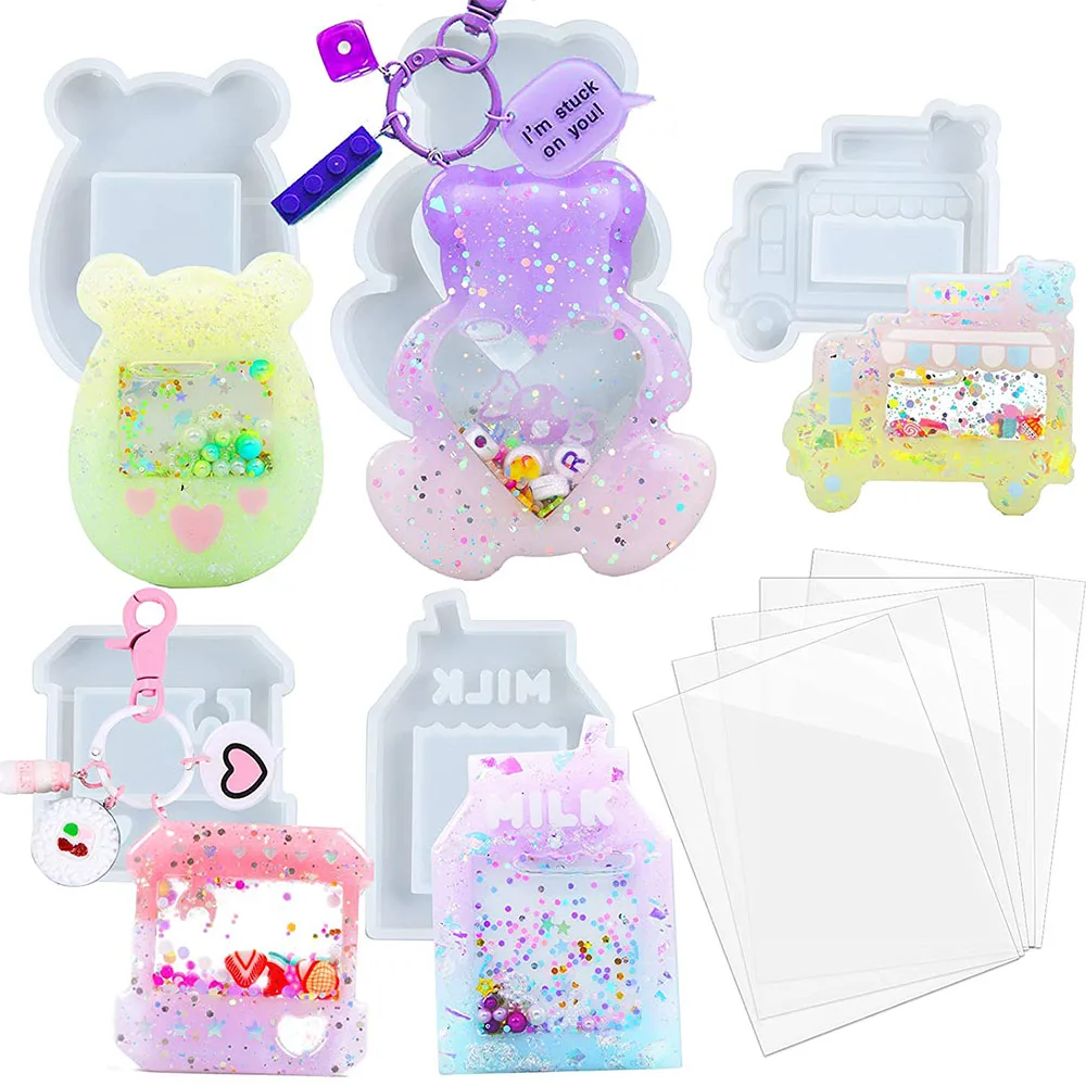 DIY Resin Mold Shaker Epoxy Keychain Charms Quicksand Milk Bottle Food Truck Silicone Mold Jewelry Making Pendant Craft Tools
DIY Resin Mold Shaker Epoxy Keychain Charms Quicksand Milk Bottle Food Truck Silicone Mold Jewelry Making Pendant Craft Tools