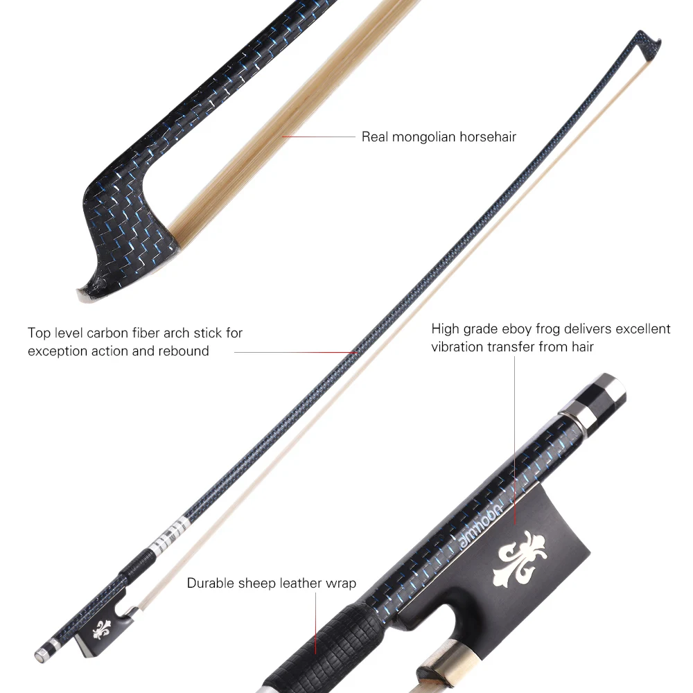 ammoon Well Balanced 4/4 Violin Fiddle Bow Braided Carbon Fiber Round Stick Exquisite Horsehair Ebony
ammoon Well Balanced 4/4 Violin Fiddle Bow Braided Carbon Fiber Round Stick Exquisite Horsehair Ebony