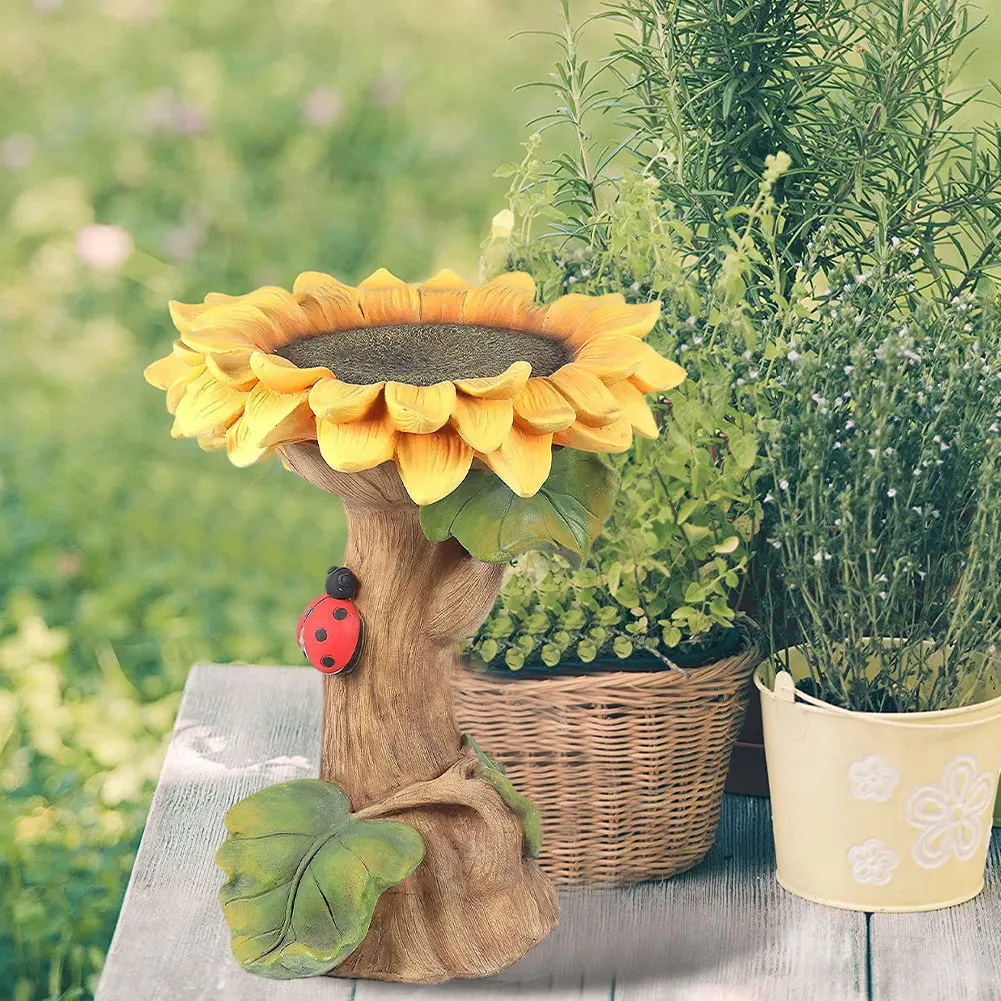 Garden Statue Ornament Garden Sunflower Resin Statue Lawn Bird Bath Figurine Sculpture Yard Ornament Decoration For Garden
Garden Statue Ornament Garden Sunflower Resin Statue Lawn Bird Bath Figurine Sculpture Yard Ornament Decoration For Garden
