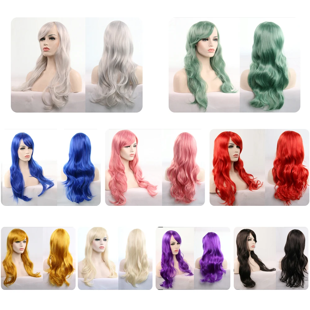 Cosplay Costume Wigs Natural Wave 28 Inches Long Heat Resistance Synthetic Eleven colors Available Hair Wig For Women
Cosplay Costume Wigs Natural Wave 28 Inches Long Heat Resistance Synthetic Eleven colors Available Hair Wig For Women