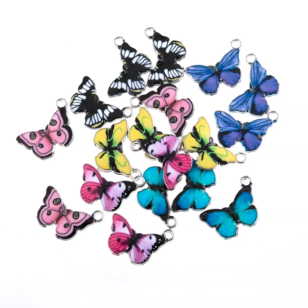 10PCS Butterfly Pendants Colourful Enamel Butterfly Charm Small Animal Findings DIY Bracelet Earring Jewellery Supplies
10PCS Butterfly Pendants Colourful Enamel Butterfly Charm Small Animal Findings DIY Bracelet Earring Jewellery Supplies
