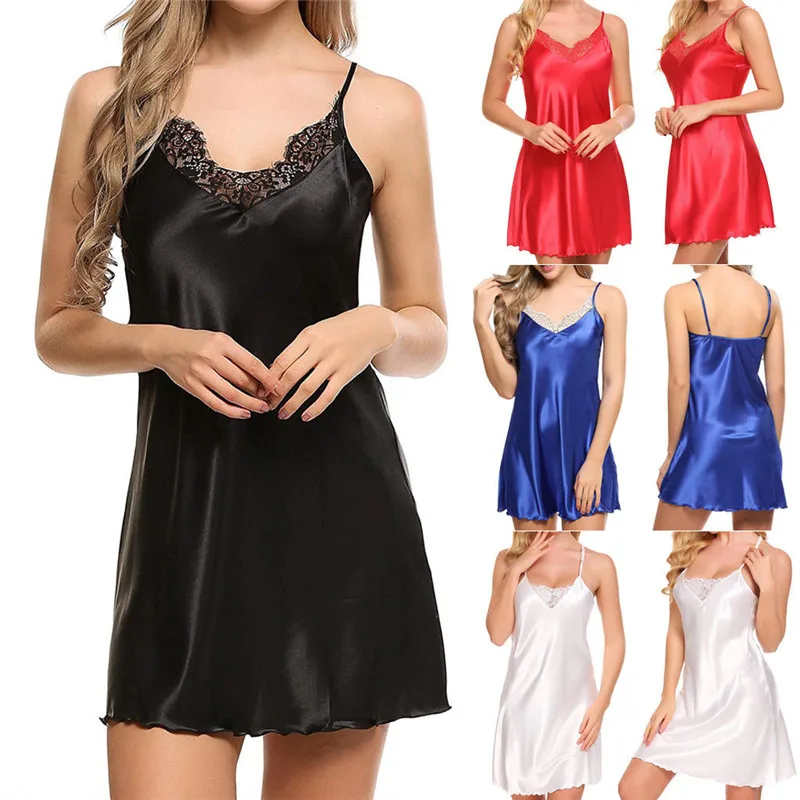 Hot Fashion Sexy Lace V Neck Satin Sleepwear Lace Up Sleepwear Sleeveless Night Gown Bathrobe Nightdress Lingerie Nightwear
Hot Fashion Sexy Lace V Neck Satin Sleepwear Lace Up Sleepwear Sleeveless Night Gown Bathrobe Nightdress Lingerie Nightwear