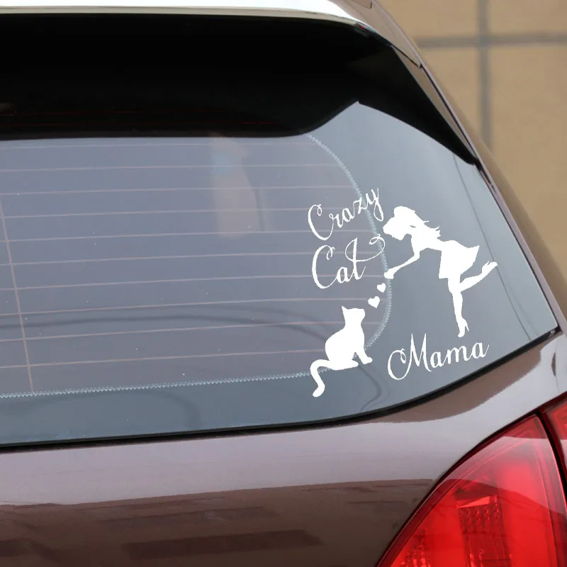 Cartoon Car Stickers Crazy Cat Mama Cat Mom Cat Lady Decorative Motorcycle Decal Sunscreen Accessories PVC 15cm X 14cm
Cartoon Car Stickers Crazy Cat Mama Cat Mom Cat Lady Decorative Motorcycle Decal Sunscreen Accessories PVC 15cm X 14cm