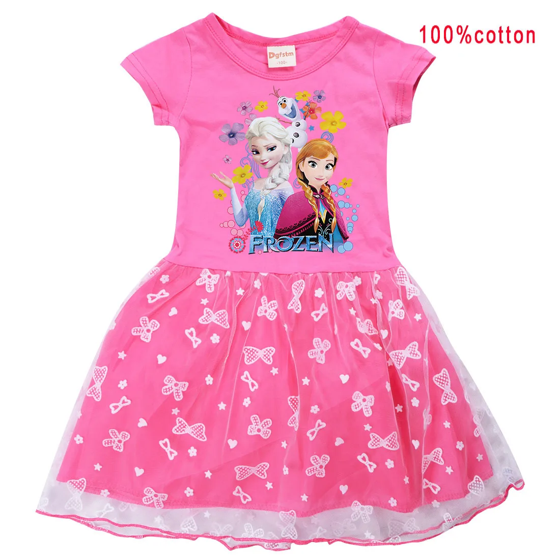 Disney Summer Frozen Elsa Girl Cotton T Shirt Print Gauze Patchwork Children Girl Home Party Casual Clothes Dresses 
Disney Summer Frozen Elsa Girl Cotton T Shirt Print Gauze Patchwork Children Girl Home Party Casual Clothes Dresses