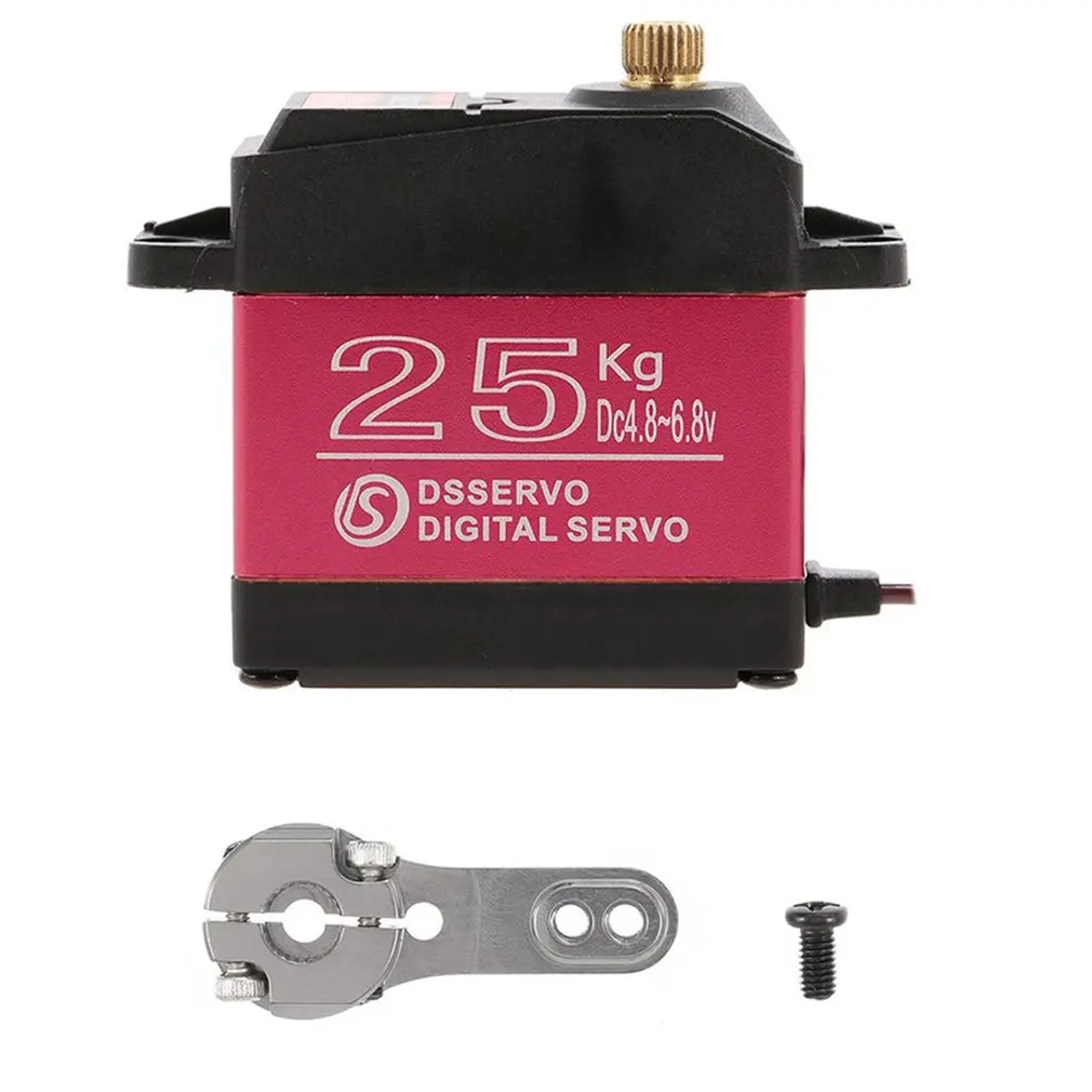 DC4.8-6.8v 25KG Rc Servo Aluminum Waterproof Shell Uniaxial Servo Metal Gear Digital Servo Baja Servo For Rc Car
DC4.8-6.8v 25KG Rc Servo Aluminum Waterproof Shell Uniaxial Servo Metal Gear Digital Servo Baja Servo For Rc Car