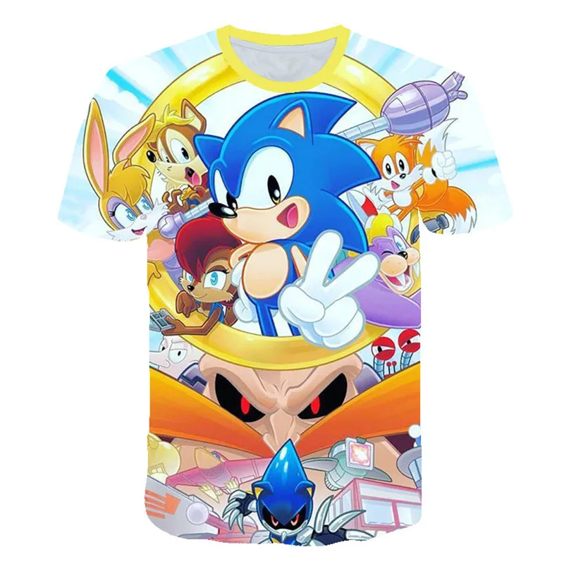 4-14T Teenager Sonic T-Shirt Japanese Anime Cartoon Fun Short Sleeve Shirt Boys Girls Street Fashion Harajuku Children's Tops
4-14T Teenager Sonic T-Shirt Japanese Anime Cartoon Fun Short Sleeve Shirt Boys Girls Street Fashion Harajuku Children's Tops