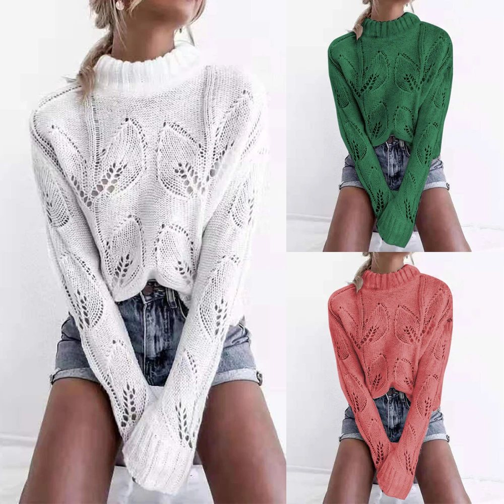 Women Hollow Out White Sweaters Autumn Winter Round Neck Long Sleeve Knitted Jumpers Top Fashion Ladies Pullovers
Women Hollow Out White Sweaters Autumn Winter Round Neck Long Sleeve Knitted Jumpers Top Fashion Ladies Pullovers