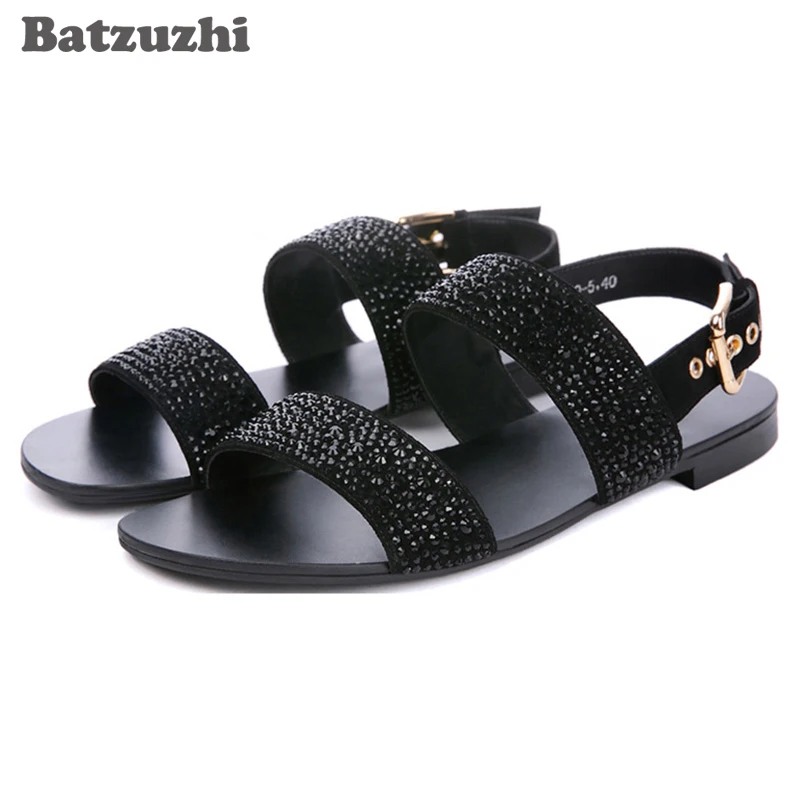 2022 Fashion Men's Sandal Shoes Summer Leather Shoes Men Black/Golden Rhinestones Gladiator Beach/Party Sandals Men, US6-US12
2022 Fashion Men's Sandal Shoes Summer Leather Shoes Men Black/Golden Rhinestones Gladiator Beach/Party Sandals Men, US6-US12