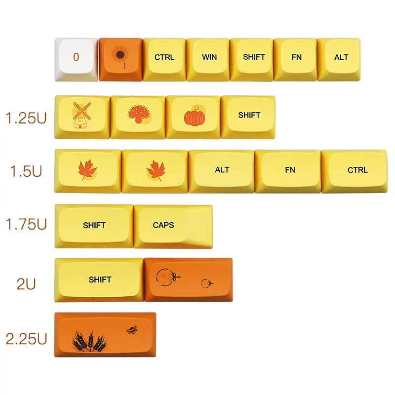 129-Key Autumn Dye Sub-ZDA Spherical PBT Keycap, Suitable For GK64 61 68 84 87 96 104 Mechanical Gaming Keyboard
129-Key Autumn Dye Sub-ZDA Spherical PBT Keycap, Suitable For GK64 61 68 84 87 96 104 Mechanical Gaming Keyboard