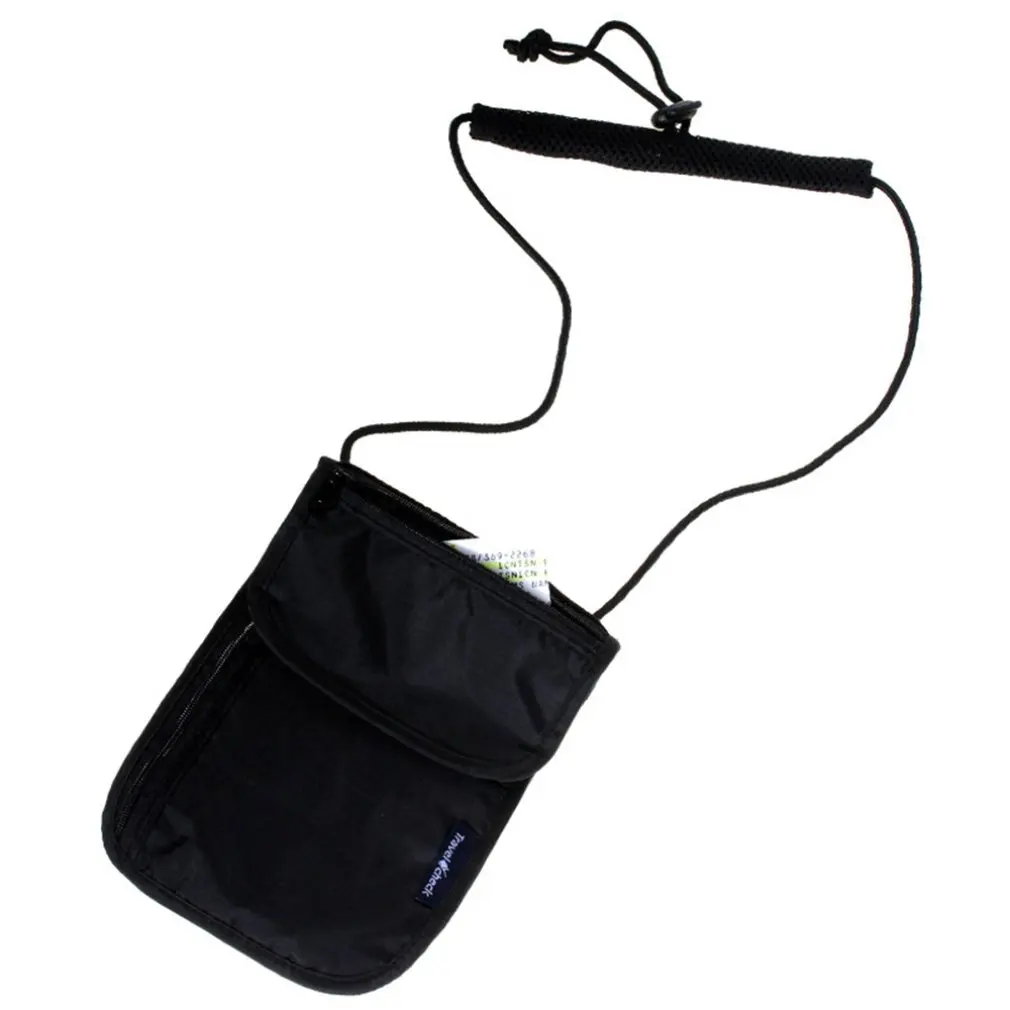 

Fashion Portable and compact Travel Secure Neck Pouch Passport Card Ticket Money Secret Wallet Holster Bag