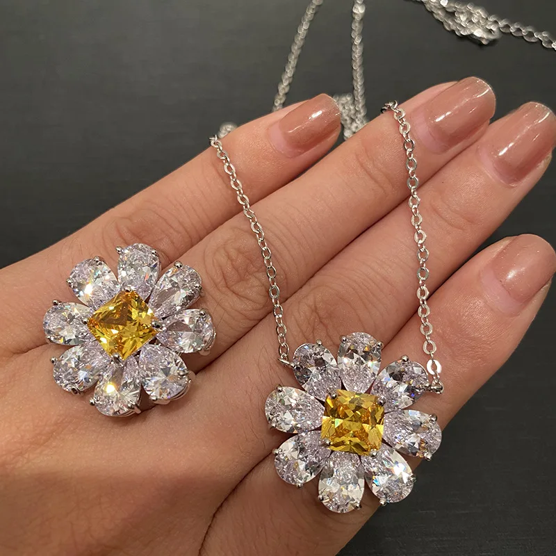 Alan Fashion Women Girl Handmade Bohemia Chrysanthemum Clavicle Necklace Sun Flower Tropical Flower Ring Jewelry
Alan Fashion Women Girl Handmade Bohemia Chrysanthemum Clavicle Necklace Sun Flower Tropical Flower Ring Jewelry