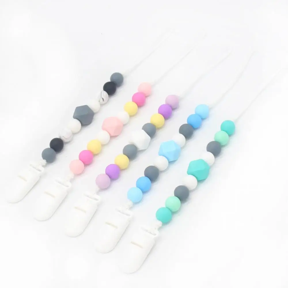 Dummy Clips Baby Chew Toy Pacifier Clip Acceoories Safe Silicone Beads Plastic Holder Infant Teething Soother Chew Toys
Dummy Clips Baby Chew Toy Pacifier Clip Acceoories Safe Silicone Beads Plastic Holder Infant Teething Soother Chew Toys