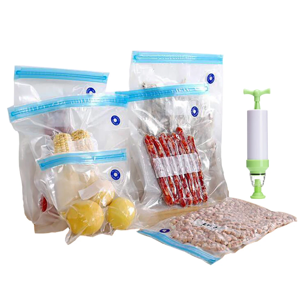 Food Compression Bag Reusable BPA Free Sous Vide Home Kitchen Vacuum Seal Sealer Food Storage Zip Packing Bags with Hand Pump
Food Compression Bag Reusable BPA Free Sous Vide Home Kitchen Vacuum Seal Sealer Food Storage Zip Packing Bags with Hand Pump