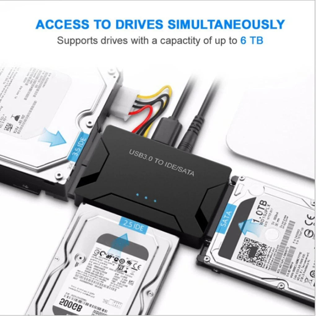 SATA to USB IDE Adapter USB 3.0 2.0 Sata 3 Cable for 2.5 3.5 Hard Disk Drive HDD SSD Converter IDE SATA Adapter Drop Shipping
SATA to USB IDE Adapter USB 3.0 2.0 Sata 3 Cable for 2.5 3.5 Hard Disk Drive HDD SSD Converter IDE SATA Adapter Drop Shipping