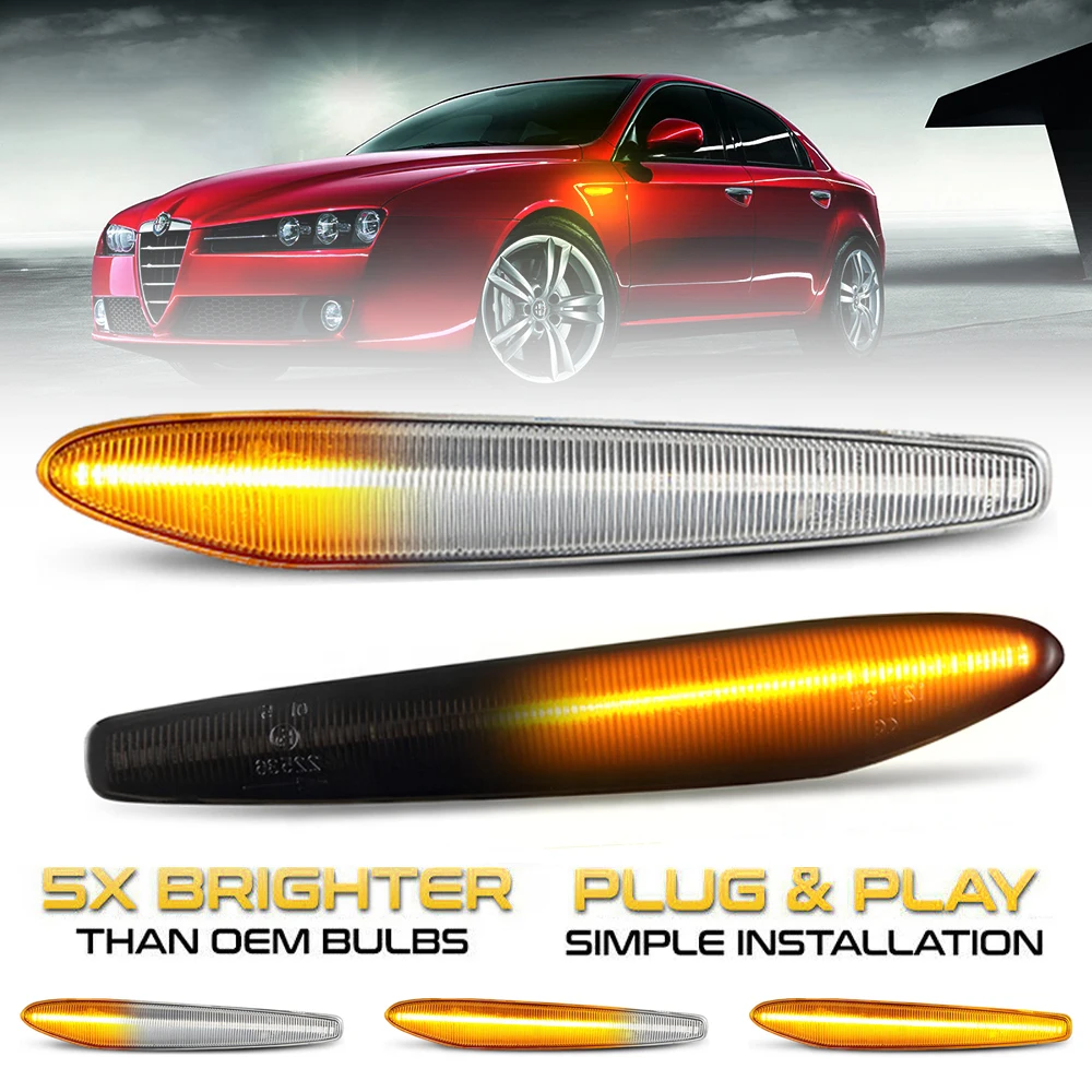 2Pcs Dynamic LED Side Marker Light Arrow Turn Signal Blinker Indicator Lamps For Alfa Romeo Brera Spider 159 Sportwagon Type 939
2Pcs Dynamic LED Side Marker Light Arrow Turn Signal Blinker Indicator Lamps For Alfa Romeo Brera Spider 159 Sportwagon Type 939