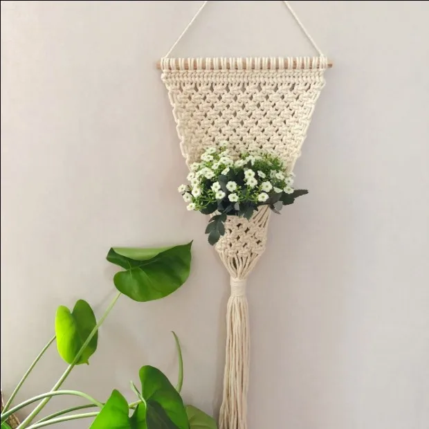 Nodic Macrame Fringed Tapestry flower pot basket Wall Hanging Home Boho Decoration Living Room Bedroom Headboard Wall Hanging
Nodic Macrame Fringed Tapestry flower pot basket Wall Hanging Home Boho Decoration Living Room Bedroom Headboard Wall Hanging