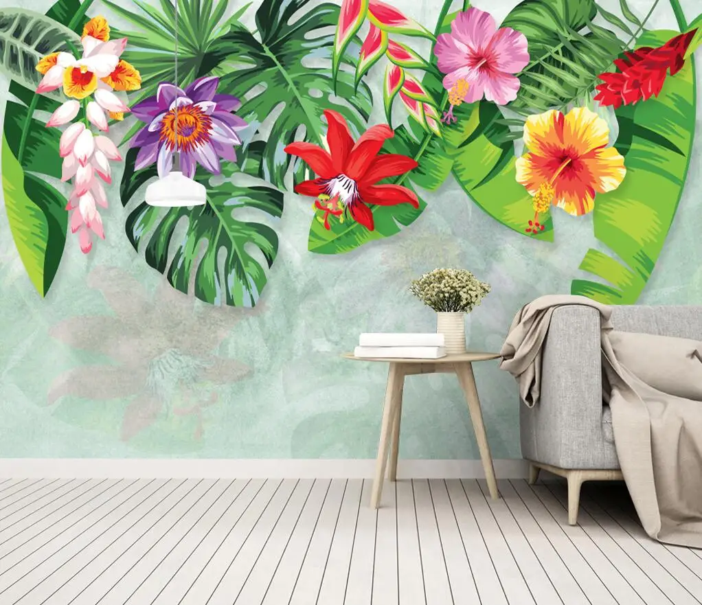 beibehang Custom Tropical rainforest banana leaf idyllic mural wallpapers for living room TV background wall paper 3D stickers
beibehang Custom Tropical rainforest banana leaf idyllic mural wallpapers for living room TV background wall paper 3D stickers